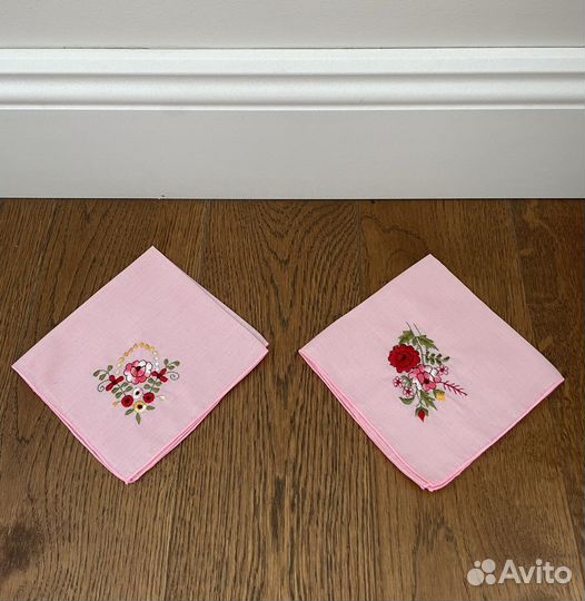 Носовые платки с вышивкой - ручная работа