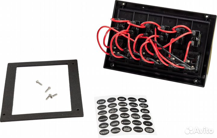 Панель бортового питания 6 переключателей, индикац