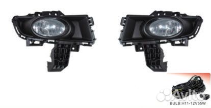 3 (sport) Фара противотуманная левая+правая (комплект)с проводкой, кнопкой, рамками (седан) кроме (s