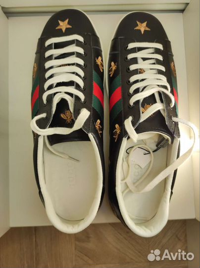 Gucci Ace Sneakers With Bees And Stars