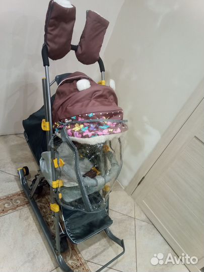Детские санки коляска ника