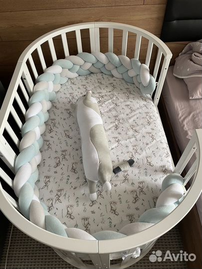 Детская кроватка трансформер с маятником