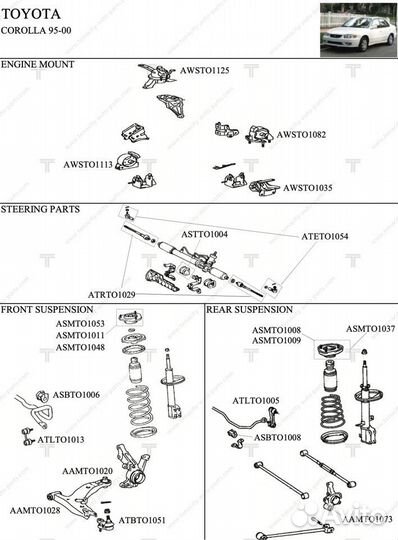 Опора двигателя Toyota Corolla Carina