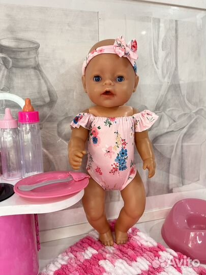 Кукла Baby born с одеждой и кухней