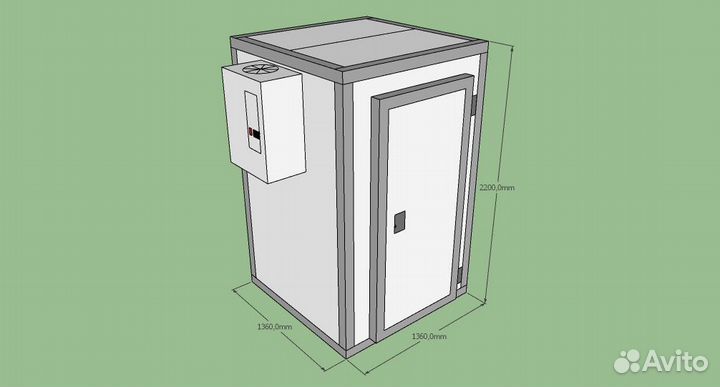 Камера холодильная polair кхн-2,94 1360х1360х2200