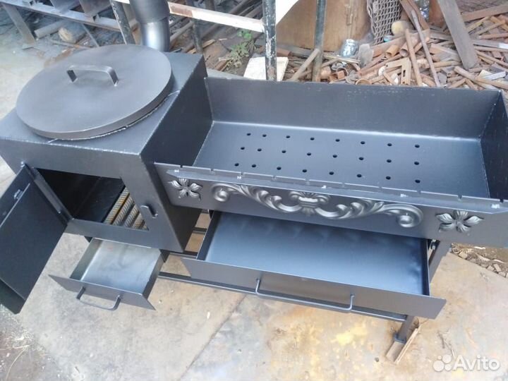 Мангал - казан + зольник к мангалу