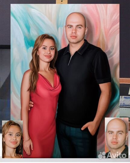 Портреты по фото маслом на холсте