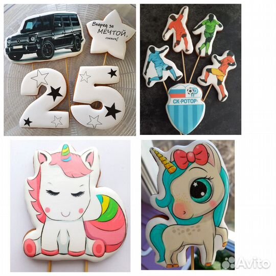 Топперы для торта, пряники, капкейки