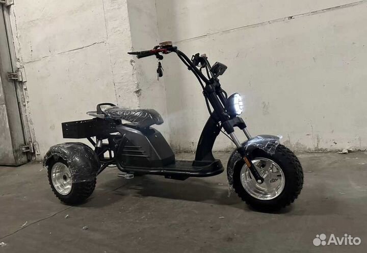 Электробайк Citycoco GT M6 Trike трехколесный