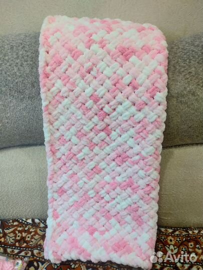 Плед детский вязаный ручная работа