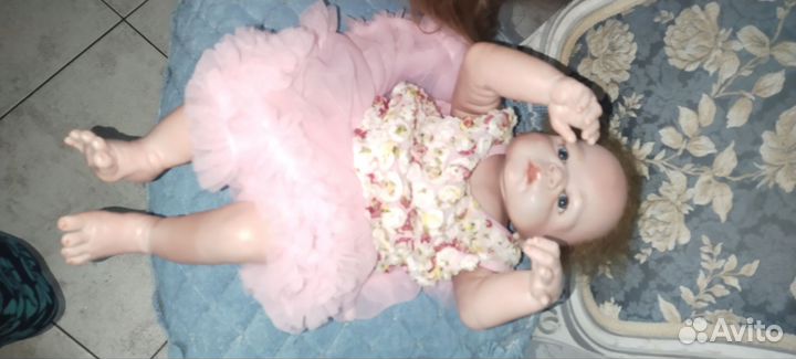 Кукла реборн девочка 50 см с волосами