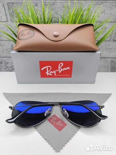 Очки Ray Ban Aviator 002/58 Polarized Черные