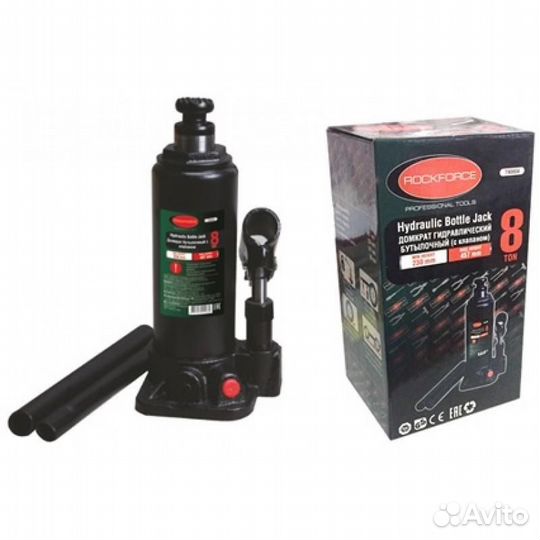 Домкрат бутылочный 8т с клапаном (высота подхвата