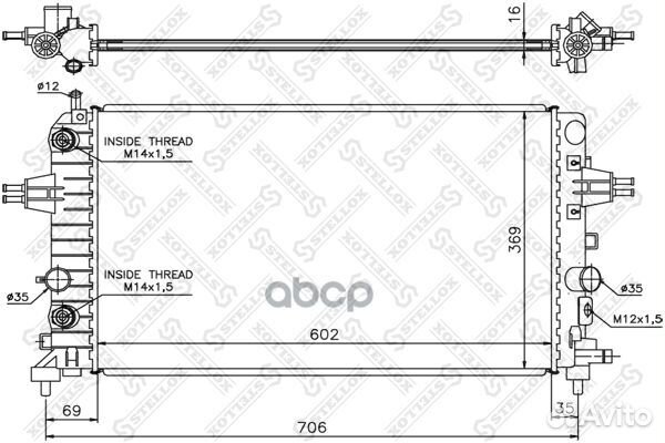10-25400-SX радиатор системы охлаждения АКПП O