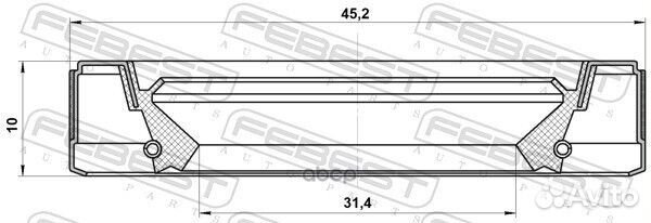 Сальник привода 31.4X45.2X10 95GEY-33451010X 95