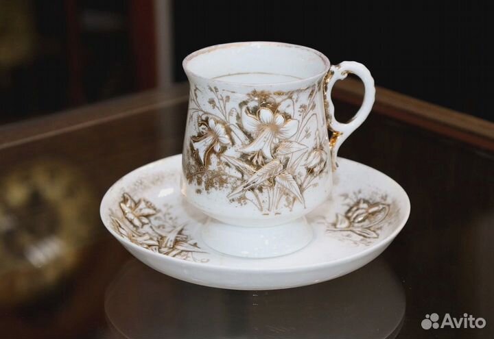 Чайно-кофейная пара М.С. Кузнецовъ старинная