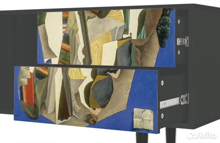 Тв-тумба T1 - Антрацит - The Cubist Paintings