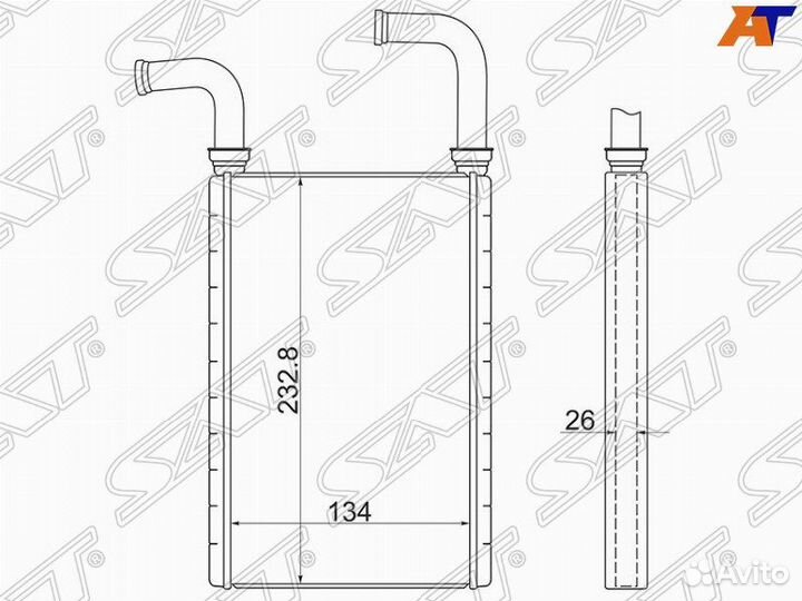 Радиатор отопителя салона Hino 500 02-\ mitsubishi