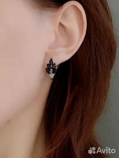 Серьги со шпинелью