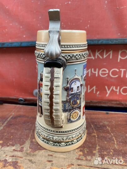 Кружка пивная фарфор без крышки Прага