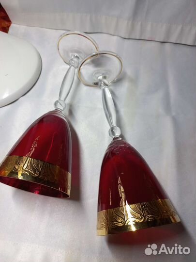 Фужеры бокалы богемия. Свадебные