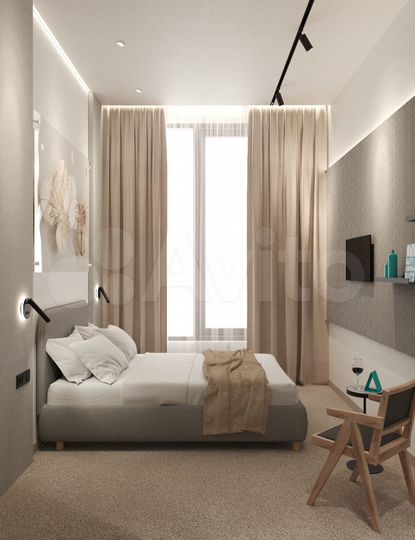 Номер в гостинице, 16.6 м²