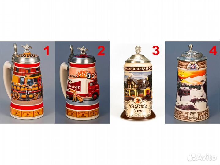Керамические пивные кружки Анхеузер-Буш Доставка