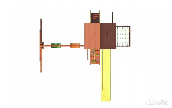 Деревянная детская площадка Теремок 1, крыша дерев