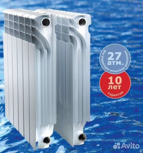 Радиатор биметаллический vivat BM 500/80 (10 сек)