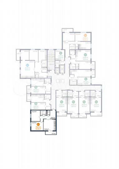 2-к. квартира, 59,1 м², 9/10 эт.