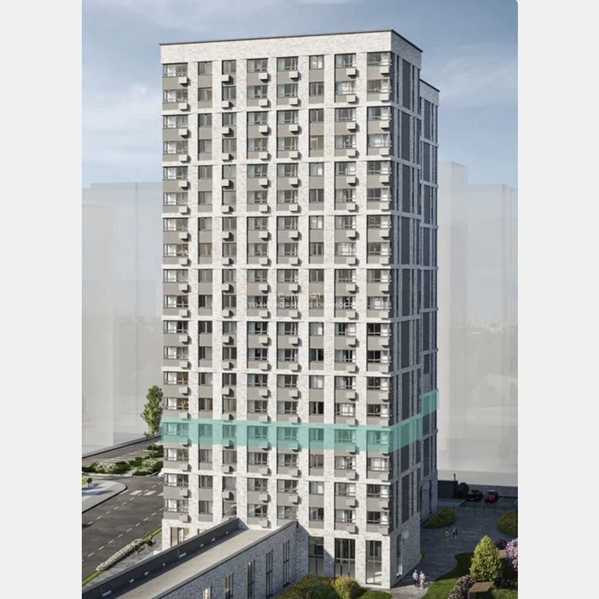 2-к. квартира, 41,6 м², 5/19 эт.