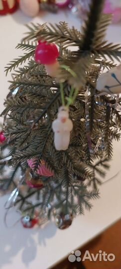 Елка малютка из СССР 30 см. с мини игрушками