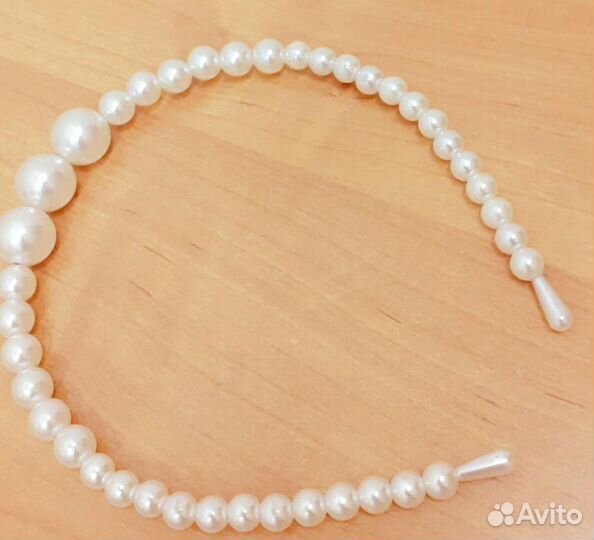 Повязка с бусинами на голову женская