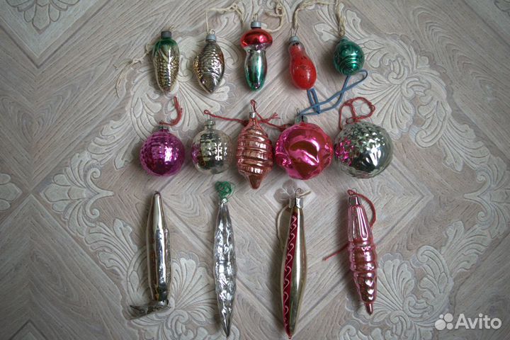 Елочные игрушки.14 штук.СССР
