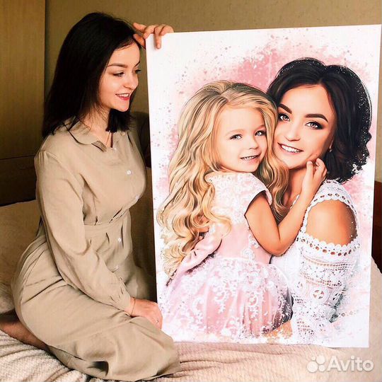 Портрет по фото. картина на холсте