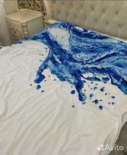 Белье постельное евро плотный сатин,4 наволочки,пр