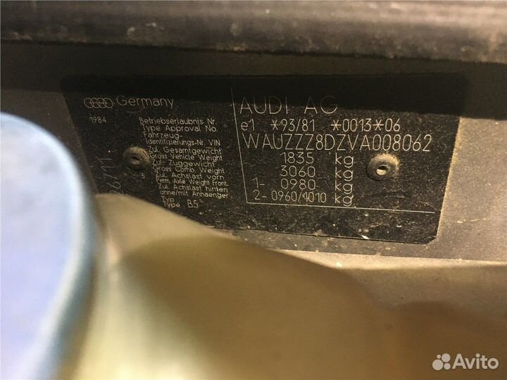 Разбор на запчасти Audi A4 (B5)