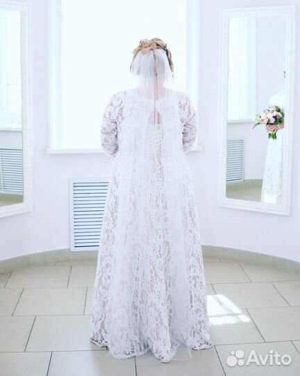 Свадебное Вечернее платье с корсетом