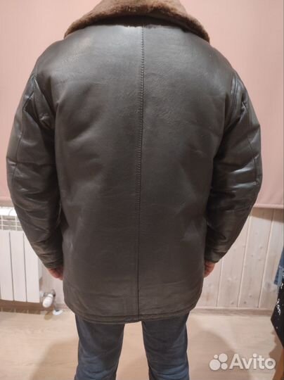 Куртка лëтная меховая кожаная