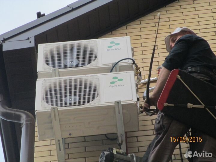 Установка сплит. Закладка трасс, ремонт, чистка