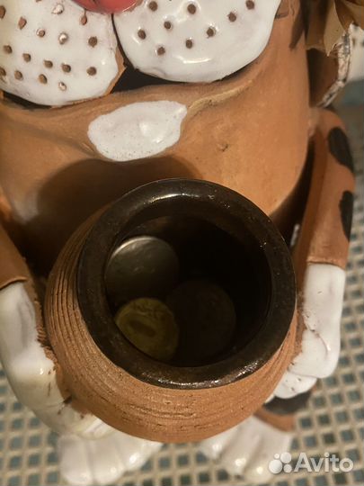 Копилка из глины большая. Кот тигр Новая