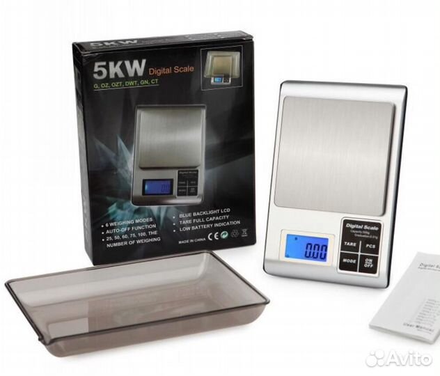 Кухонные весы с чашей 3кг - 0.1г