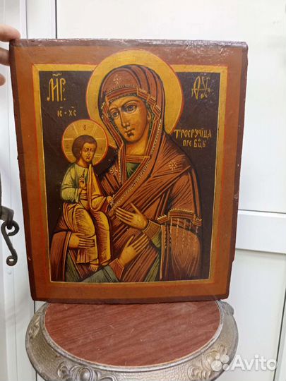 Икона старинная (Троеручица)
