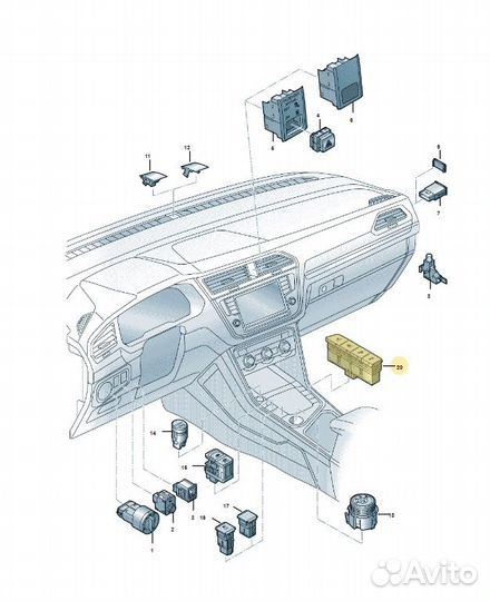 Блок кнопок Volkswagen Tiguan 2 dbgc 2020