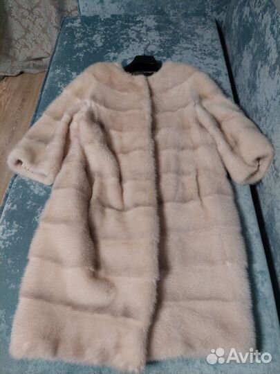 Шуба норковая пудра