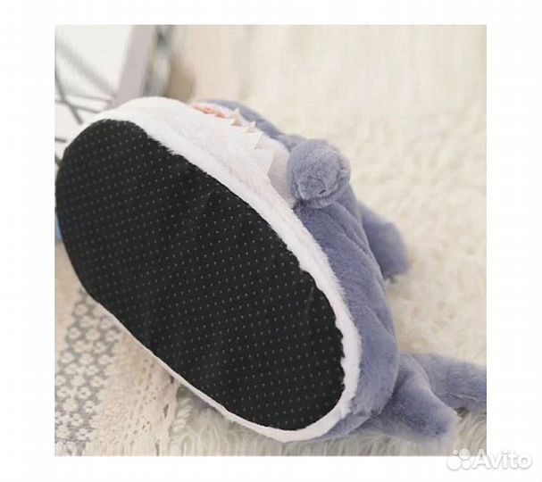 Тапочки FunFur Акула Серый