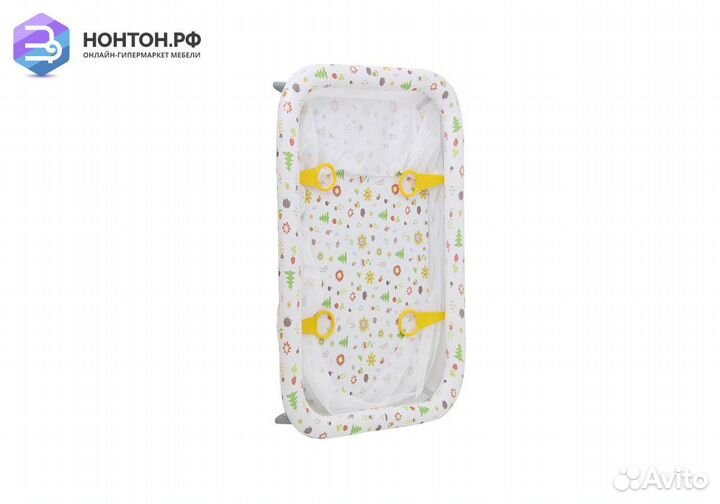 Манеж Фея Классика принт Лесные друзья / желтый