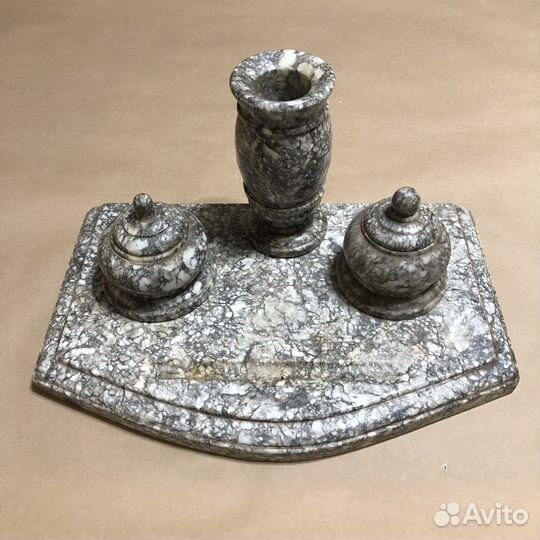 Чернильницы. Письменный прибор. Мрамор