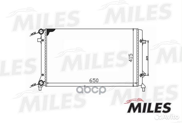 Радиатор (механическая сборка) VAG A3 1.4-2.5/2