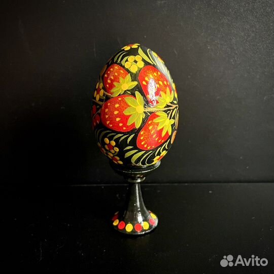 Яйцо деревянное пасхальное ручная роспись